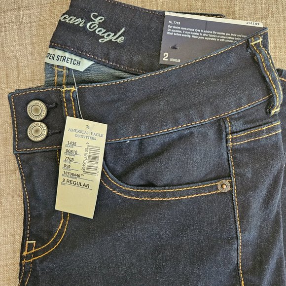NWT American Eagle Artist Dark Wash Super Stretch Jeans - Picture 3 of 14